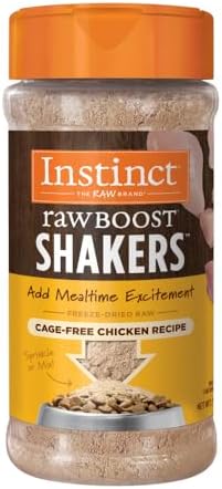 Instinct Raw Boost Shakers, Freeze-Dried Dog Food Powder Topper - Chicken, 5.5 oz. Bottle
