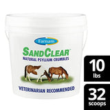 Farnam Sand Clear for Horses Natural Psyllium Crumbles, Veterinarian recommended to support the removal of sand & dirt from the ventral colon, 10 lbs., 32 scoops