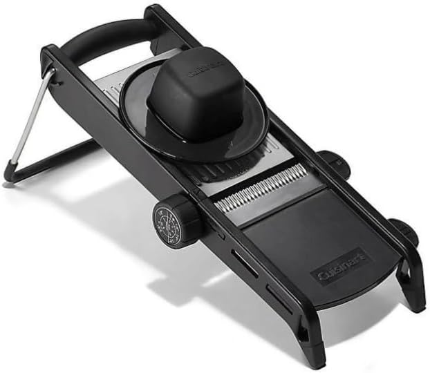 Cuisinart Mandolin Stainless Blades 4 Cutting Options Food Pusher & Manual Black