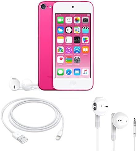 Apple iPod touch 64GB 6th Generation + In-Ear Headphones Pink (Refurbished)