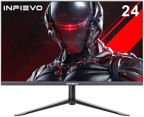 Gaming Monitor 24 Inch FHD 1080P Computer Monitor 165Hz VA 1ms Built-in Speakers, FreeSync, Ultra-Thin PC Monitor, VESA Compatible, Tilt Adjustable, Eye Care Technology, HDMI/DP