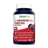 NusaPure L-Arginine 1000 mg 200 Veggie Capsules (Non-GMO, Vegetarian, Gluten Free)