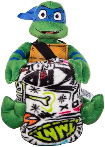 Northwest Teenage Mutant Ninja Turtles Character Hugger Pillow & Silk Touch Throw Blanket Set, 40" x 50", Sketched Out