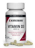 Kirkman - Vitamin D3 4000 IU - 120 Capsules - Supports Immune Health - Helps Build Strong Bones - Hypoallergenic