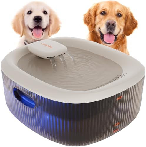 WOPET Dog Water Fountain for Large Dogs, 6L/205oz/1.7Gal Automatic Dog and Cat Water Fountain, Dog Water Dispenser with 2 Filter, Ultra-Quiet Pump, Great for Large Dogs Cats and Multi-Pet Home