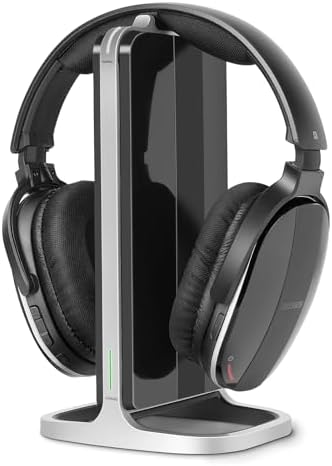 Wireless Headphones for TV Watching with Charging Dock & RF Transmitter, Senior-Friendly Over Ear TV Headset, Compatible with All Televisions
