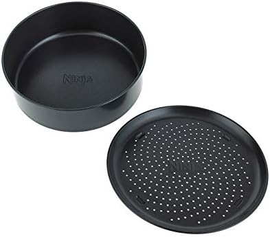 Ninja Official Non-Stick Bakeware Set [4026J300EUK] Cake Tin & Crisper Tray, Compatible with Ninja Foodi OP100, OP300, OP500, Black