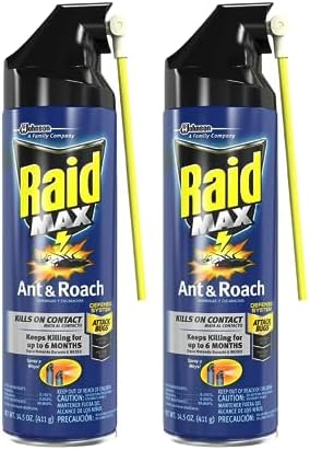 Raid Max Ant and Roach Spray, 14.5 Ounce (Pack of 2)