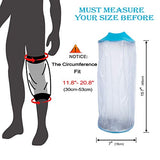 Knee Cast Cover for Shower Waterproof Bandage Cast Protector for Knee Replacement Surgery, Wound, Burns Watertight Protection Reusable,Fit knee Thigh Circumference 11.8" to 20.8"