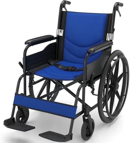 Vive Ultra Lightweight Wheelchair for Adults - Foldable & Collapsible Wheel Chair w/Adjustable Leg Rest & Footrest for Seniors ‌