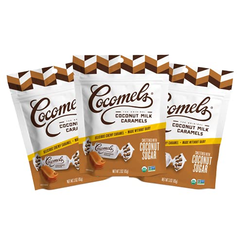 Cocomels Coconut Sugar Coconut Milk Caramels, 3 oz, 3 Pack, Dairy Free, Vegan, Organic