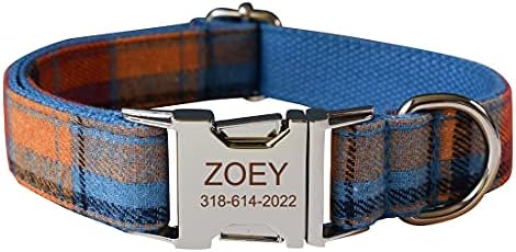 Custom Dog Collar with Names and Phone Number Engraved, Puppy Tags Personalized for Small Medium Large Pets