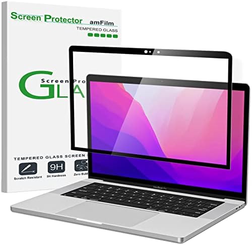 amFilm Designed for MacBook Pro 13 Inch(2016-2022, M1/M2) /MacBook Air 13 Inch(2018-2021, M1) Tempered Glass Screen Protector [Zero Bubbles][9H Hardness][ Anti-Scratch][ Anti-fingerprint]
