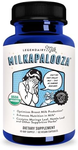 Legendairy Milk Milkapalooza Lactation Supplement for Breastfeeding Moms, Increase Breast Milk Supply with Organic Moringa, Fennel, Nettle, & Shatavari, Vegan Postpartum Essentials Fenugreek-Free 60ct