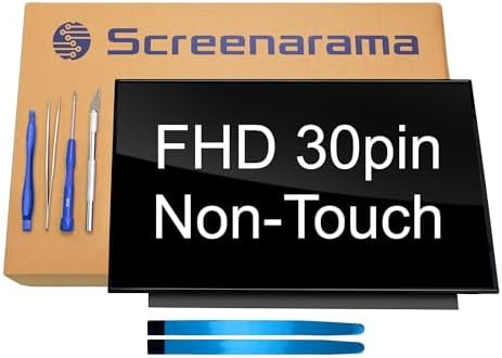 SCREENARAMA New Screen Replacement for Gateway GWNR71517 GWNR71517-BK GWNR71517-BL (Glossy) 30pin FHD 1920x1080 IPS LCD LED Display with Tools and Tape