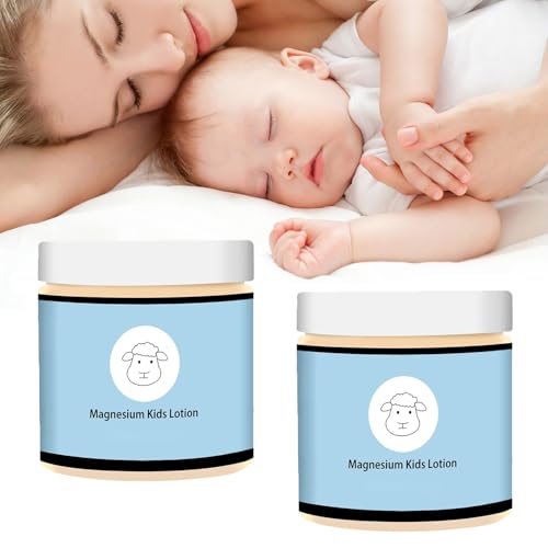 2pc Organics Magnesium Cream for Kids, Topical Magnesium Lotion for Sleep, Helps Kids Stay Calm at Night
