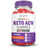 (2 Pack) Ultra Quick Keto ACV Gummies Extreme 2000MG Ultraquick Keto Gummies Apple Cider Vinegar Formulated with Pomegranate Beet Juice Powder B12 Vegan Non GMO 120 Gummys