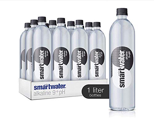 smartwater Alkaline 9+ph, 33.8 Fl Oz Bottles, 12 Count ( Pack of 2 ) Total 24 Count
