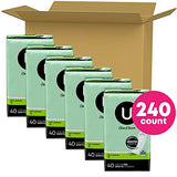 U by Kotex Clean & Secure Ultra Thin Pads, Heavy Absorbency, 240 Count (6 Packs of 40) (Packaging May Vary)