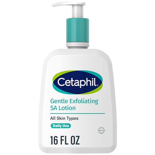Cetaphil Gentle Exfoliating SA Lotion, Lightweight Moisturizer for All Skin Types, 16 Fl oz Pump Bottle, Salicylic Acid, Mandelic Acid & Gluconolactone, Gently Exfoliates, Dermatologist Recommended Brand