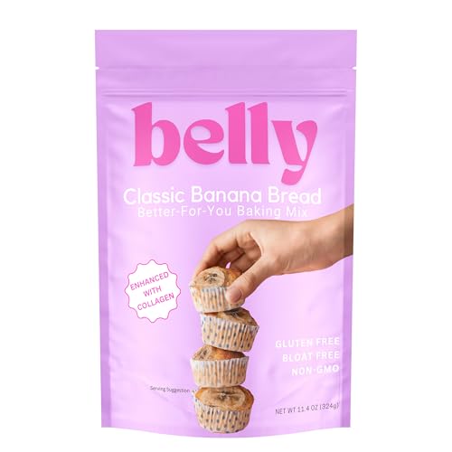 Belly Banana Bread Mix with Collagen Protein | High-Protein | Banana Muffin Mix | Grain-Free Dairy-Free Nut-Free | Healthy Snacks For Adults & Kids | Women-Owned Business | 11.3 Ounces