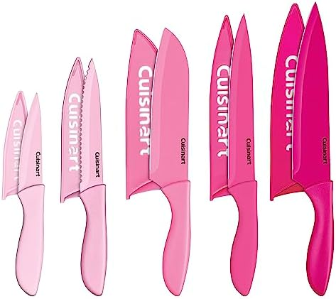 Cuisinart 10pc Ceramic Coated Color Knife Set - Pink for BCRF, C55-10PCPK
