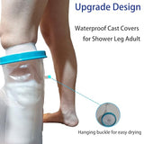 Tideshake - Non-Slip Waterproof Leg Cast Cover for Showering, Reusable Adult Short Leg Cast Protector, Cast Covers for Shower Leg, Cast Bag for Shower, Cast Cover for Showering Foot