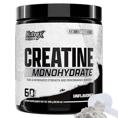 Nutrex Research Creatine Monohydrate Powder Unflavored | 5G Micronized Creatine Powder Per Serving | 60 Servings