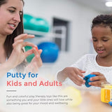 Playlearn Therapy Putty - 5 Strengths - Stress Putty for Kids and Adults - Extra Soft to Firm