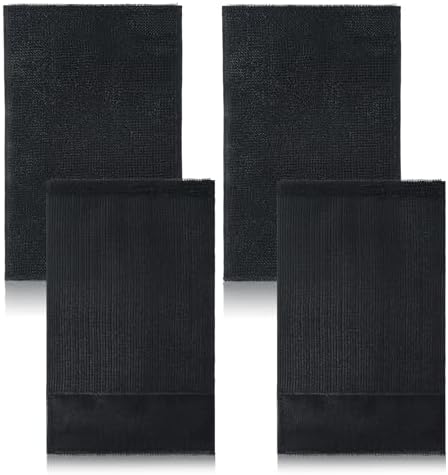 Geiserailie 4 Pcs Extender Strap Reusable Ice Belt Extender Strap Multipurpose Elastic Hook and Loop Extension for Ice Pack Black Back/Knee/Ankle Braces, Vests, Wraps, and Belts (6 x 9 Inch)