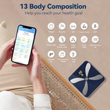 Smart Scale for Body Weight and Fat - LEPULSE Weight Scale with 7 in 1 Large Display, Body Fat Scale with BMI Body Fat Muscle Mass 13 Body Composition Monitors, Bathroom Scale Sync with App