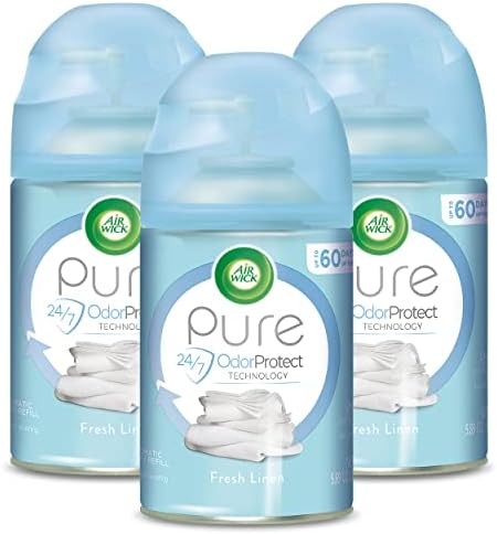 Air Wick Freshmatic Automatic Spray Air Freshener, Cool Linen and White Lilac Scent, 1 Refill, 6.17 Oz (Pack of 3)