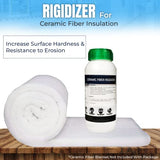 REFRATECH Rigidizer for Ceramic Fiber Coating, 2300F Rated, Fireproof Insulation Surface Coating for Ceramic Fiber Blanket Boards Wool – 16 Oz Rigidizer