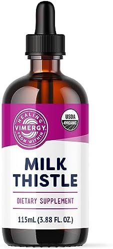 Vimergy Milk Thistle – Supports Liver Function* – Promotes Healthy Digestion* – USDA Certified Organic, Vegan, Gluten-Free – 115 mL (57 Servings)