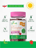 Carlyle Kids B Complex Gummies | 90 Count | Peach Raspberry Flavor | Non-GMO, Gluten Free & Vegan Supplement | Lil' Sprouts
