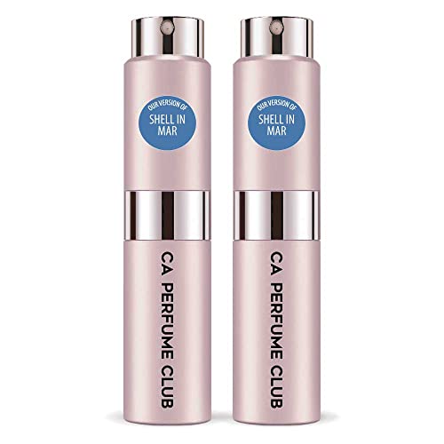 CA Perfume Impression of Grlin Shell in Mar For Women Replica Version Fragrance Dupes Concentrated Long Lasting Eau de Parfum Spray Refillable Atomizer Bottle 0.27 Fl Oz-X2