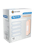 Hysimedy Silicone Bandages for Sensitive Skin - 3/4" x 3" (60 Counts) One Small Size - Latex Free Flexible Fabric Painless Removal Hypoallergenic Bandages for Wound Care