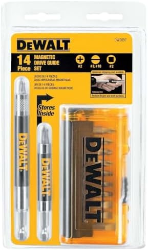 DEWALT Screwdriver Bit Set, Magnetic Drive Guide, 14-Piece (DW2097CS), Pack of 1