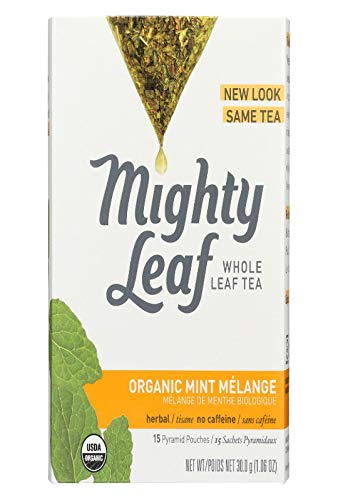 Mighty Leaf Organic Tea, Mint Melange, 1.32 Ounce (Pack of 15)