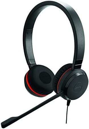 Jabra Evolve 30 II Wired Headset, Stereo, MS-Optimized – Telephone Headset with Superior Sound for Calls and Music – 3.5mm Jack/USB Connection – Pro Headset with All-Day Comfort