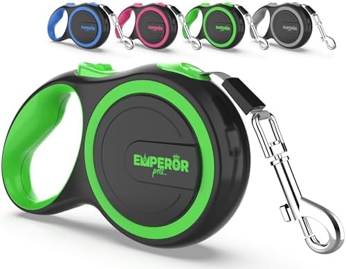 Emperor Pets 26 ft Retractable Dog Leash Large Dogs - Up to 110lb, Large Dog Leash Heavy Duty Dog Leash Retractable 26 ft, Dog Leashes for Large Breed Dogs, Dog Leashes for Medium Dogs -GN26