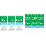 Fleet Liquid Glycerin Suppositories for Constipation Relief Pack of 3 Saline Enemas for Constipation Relief Pack of 6