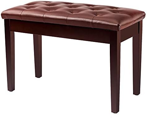 Bonnlo Duet Piano Bench with Music Storage and Padded Cushion Artist Seat