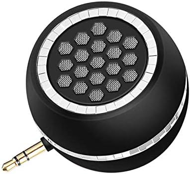 K-Tech B5 Mini Portable Speaker, 3W Mobile Phone Speaker with Clear Bass, 3.5mm AUX Audio Interface, Plug and Play for iPhone, iPad, iPod, Tablet, Smartphone - Black