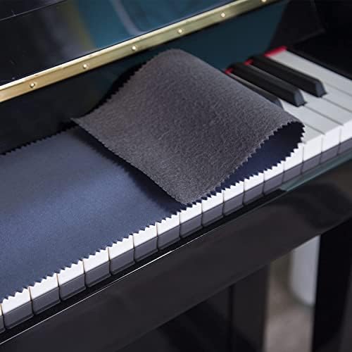 Piano Keyboard Anti-Dust Cover High Technology Fabric Key Cover Cloth Fit For Upright Piano, Electric Piano & Grand piano (Dark blue) (Dark blue)