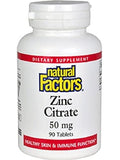 Natural Factors Zinc Citrate 50mg Tablets, 90-Count (Pack of 2)
