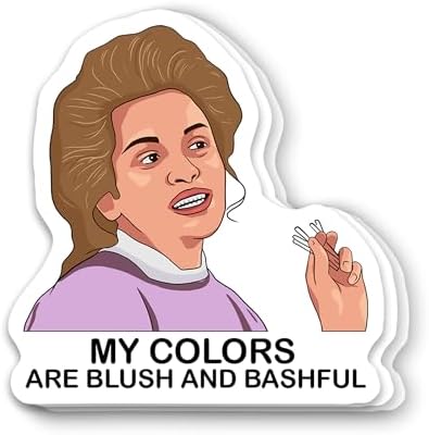 (3Pcs) My Colors are Blush and Bashful Steel Magnolias Vinyl Sticker 3 Inch for Water Bottle, Tumbler, Laptop, Hat, Phone Case