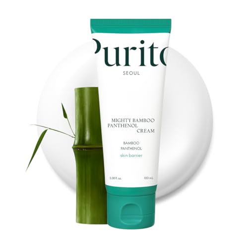 PURITO Mighty Bamboo Panthenol Cream, Glow Cream, Skin Barrier Repair, for All Skin Types, Daily Face Moisturizer, Glass skin, Vegan & Cruelty-Free, Korean Skin Care 3.38fl.oz / 100ml