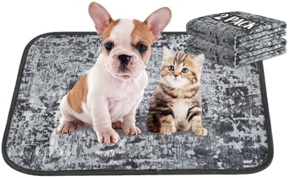 Qeils Washable Pee Pads for Dogs, 2 Pack Reusable Puppy Pads 18"x24" Super Absorbent Leakproof Dog Training Pads, Non-Slip Potty Pads for Crate, Floor, Couch, Whelping Pads Litter Mat Puppy Supplies