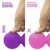 5BILLION FITNESS Peanut Massage Ball,Double Lacrosse Ball and Mobility Massage Ball for Physical Therapy - Deep Tissue Massage Tool for Myofascial Release, Muscle Relaxer, Acupoint Massage (Purple)